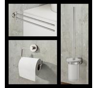 Viverso x sense set accessori bagno 3 in 1, VR3000BN+VR2100BN+VR4400BN, x sense nichel spazzolato [Accessori Bagno > Set di accessori da bagno]