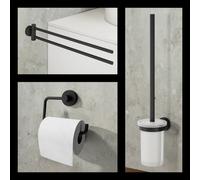 Viverso x sense set accessori bagno 3 in 1, VR3000MB+VR2100MB+VR4400MB, x sense nero opaco [Accessori Bagno > Set di accessori da bagno]