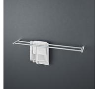 Viverso x steel barra portasciugamani doppia La: 620 A: 20 P: 120 mm, VX4700BS, x steel acciaio inox spazzolato [Accessori Bagno > Portasciugamani]