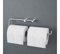 Viverso x steel porta rotolo doppio, aperto, mobile, VX2102BS, x steel acciaio inox spazzolato [Accessori Bagno > Porta Rotolo]