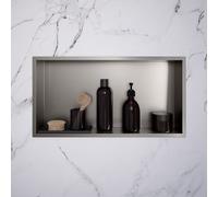 Viverso x wall nicchia a parete in acciaio inox La: 600 A: 300 mm, con telaio slim, VU9801BS, x wall [Accessori Bagno > Mensole Doccia]