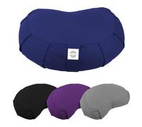 Vivezen - Pouf, zafu, cuscino da meditazione, yoga - Mezzaluna - 44 x 27 x 13 cm