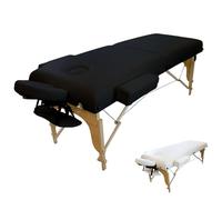 Vivezen - Tavolo, Lettino da massaggio pieghevole a 2 zone in legno da 15 cm con pannello Reiki + Accessori e custodia