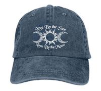 Vivi al sole, ama alla luna. Cappellino da baseball retrò regolabile.