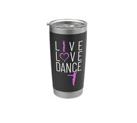 Vivi ama balla devi ballare la vita mia passione è la danza. Bicchiere termico in acciaio inox doppia parete