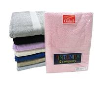 vivi casa Telo Doccia Bagno Ecru' Gabel in Spugna 100 X 150 cm Tinta Unita 420 gr mq Asciugamano