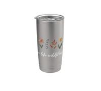 Vivi come fiori selvatici Fiore floreale Gentilezza positiva Bicchiere termico in acciaio inox doppia parete
