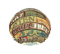 Vivi con gioia, ridi, ama, cura, riutilizzabile, impermeabile, lavabile, regolabile, adatta per le donne, tutte le lunghezze dei capelli, cuffia da a