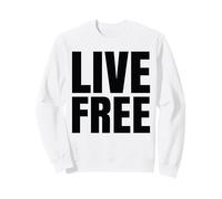 Vivi la libertà Cristiana conservatrice in Bianco e Nero Felpa