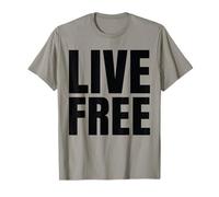 Vivi la libertà Cristiana conservatrice in Bianco e Nero Maglietta