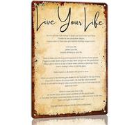 Vivi la tua vita, poesia, arte murale, cartello in metallo, poster di poesie ispiratrici, stampe per soggiorno, camera da letto, opera d'arte per bagno, regalo per donne e uomini, 8x12 pollici