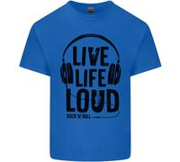 Vivi La Vita Forte Rock N Roll Chitarra Musica Maglietta Bambini