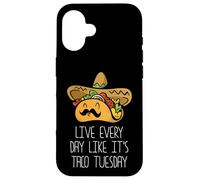 Vivi ogni giorno come se fosse il martedì dei taco - Amante del cibo messicano Custodia per iPhone 16