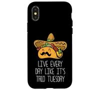 Vivi ogni giorno come se fosse il martedì dei taco - Amante del cibo messicano Custodia per iPhone X/XS