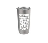 Vivi più lentamente ma più forte Bicchiere termico in acciaio inox doppia parete