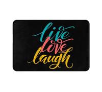 Vivi, Ridi, Ama Zerbino Di Benvenuto Facile Da Pulire Tappetini Porta Dingresso Antisporco Tappetino Da Bagno Per Soggiorno Camera Letto Interno 40X60 Cm