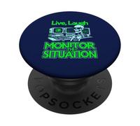 Vivi, ridi, monitora la situazione monitorando la situazione PopSockets PopGrip Adesivo