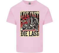 Vivi Veloce Maglietta Per Bambini Motocicletta Biker Chopper Ragazzi Ragazze