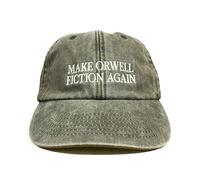 Vivian Flytrap Unisex Make Orwell Fiction Again Cappellino da Baseball Ricamato Lavato - Khaki