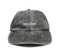 Vivian Flytrap Unisex Yes Chef Cappellino da Baseball Ricamato Lavato - Black - One Size