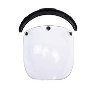 Viviance 3-Snap Button Bubble Visiera Flip Up Wind Face Shield Lente per Casco da Moto 3 Colore - Trasparente