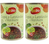 ViviBio Zuppa Lenticchie Verdure 400 g (Confezione da 2)