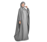 VIVICOLOR Abito da Preghiera Islamico Musulmano da Donna Abito Hijab Abito da Preghiera Intero a Copertura Totale Abito Turco Dubai