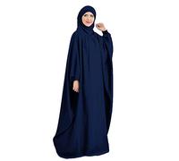 VIVICOLOR Abito da Preghiera Islamico Musulmano da Donna Abito Hijab Abito da Preghiera Intero a Copertura Totale Abito Turco Dubai