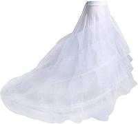 VIVICOLOR Completo Ruffles Sottogonna Sottogonna 2 Cerchio 3 Strati Matrimonio Mezza Slip Abito Prom Train Crinolina