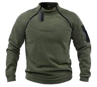 VIVICOLOR Giacca Tattica in Pile da Combattimento da Uomo, Militare, Sportiva, Sportiva, Pullover, Maglioni Antivento dell'Esercito