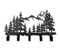 VIVICOMFY Appendiabiti in metallo a forma di albero, decorazione artistica da parete, appendiabiti e portachiavi, appendiabiti e zaino, ganci a tema foresta, decorazione per la casa, soggiorno,