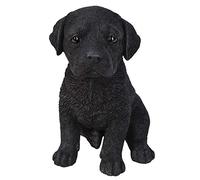 Vivid Arts - Statuetta decorativa a forma di cucciolo di Labrador, colore: nero