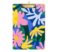 Vivid Color Blooms Flower A4 Appaltatore Appaltatore Clipboard Set Plastica per Insegnante Portfolio Appunti Dimensioni 9 x 12