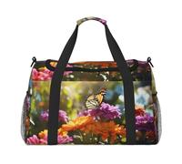 Vivid Colorful Garden2 stampa bagaglio a mano per donne uomini spalla Weekender Crossbody Bag per yoga viaggio must-have, nero, Taglia unica