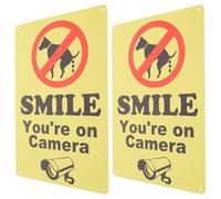 Vivid No Dog Poop Signs, materiale di ferro, facile installazione in per cortile o spazio pubblico, telecamera e modelli di stop