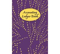 Vivid Violet Cover: Accounting Ledger Book, Size 6”x9”, 120 Pages For Tracking Income & Expense, come with undated calendar, helps you log your money clearly and consistently.