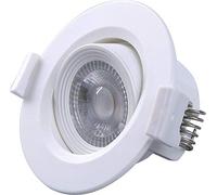 Vivida International Faretto LED, ad Incasso, Tondo, 7W, 3000K (Luce Calda), 455Lm, IP20, Design Moderno, Colore Bianco
