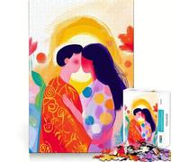 Vivida visione fauvista del Bacio Puzzle da 1000 pezzi Gioco di costruzione Focus Incastro perfetto Attività gratificante per le giornate di pioggia (50x75cm)