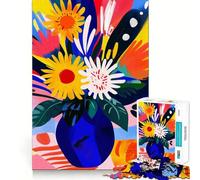 Vivida visione fauvista di girasoli,puzzle da 1000 pezzi per ragazzi,gioco stimolante per la mente,incastro perfetto senza spazi vuoti,rilassante attività di gruppo al chiuso (38x26cm)