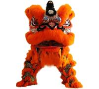 Vividcrate Costume da danza del drago di seta fatto a mano con testa di danza del leone cinese for lo spettacolo natalizio della festa di sport all'aria aperta di Capodanno