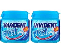 Vivident Blast Fresh, Chewing Gum, Gusto Menta, Senza Zucchero, Senza Glutine, Barattolo con Gomme da Masticare Ripiene, Ideali da portare Sempre con Te per una Freschezza a Lungo (Confezione da 2)
