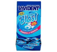 Vivident Fresh Blast, Chewing Gum Ripieno, Senza Zucchero, Gusto Menta, Senza Glutine, Confezione da 200 Gomme da Masticare incartate singolarmente