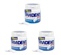 Vivident Xylit Chewing Gum, Gomma da Masticare, Barattolo, Gusto Spearmint, con Xilitolo, Senza Zucchero, Confezione da 225 Confetti