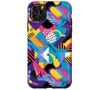 Vivido motivo a fusione di forme grafiche retrò anni '80 e '90 Custodia per iPhone 11 Pro Max