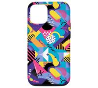 Vivido motivo a fusione di forme grafiche retrò anni '80 e '90 Custodia per iPhone 12/12 Pro