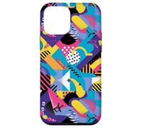 Vivido motivo a fusione di forme grafiche retrò anni '80 e '90 Custodia per iPhone 12 mini