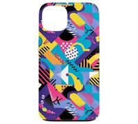 Vivido motivo a fusione di forme grafiche retrò anni '80 e '90 Custodia per iPhone 13