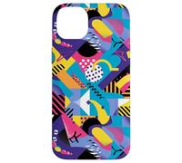 Vivido motivo a fusione di forme grafiche retrò anni '80 e '90 Custodia per iPhone 14 Plus