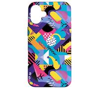 Vivido motivo a fusione di forme grafiche retrò anni '80 e '90 Custodia per iPhone 16 Plus