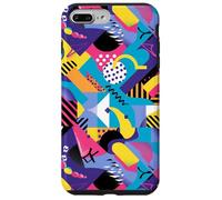 Vivido motivo a fusione di forme grafiche retrò anni '80 e '90 Custodia per iPhone 7 Plus/8 Plus